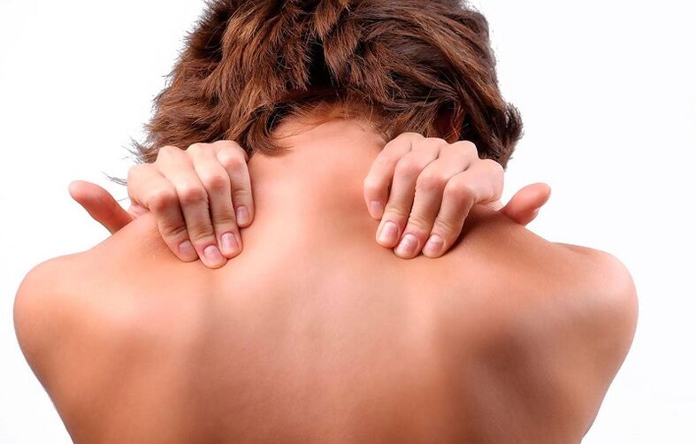 Pain caused by cervical osteochondrosis